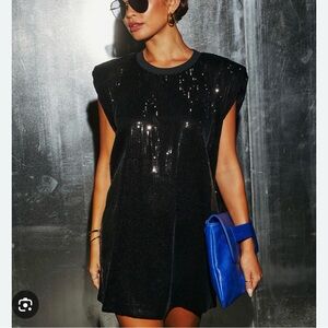Izie Mini Sequin Shirt Dress